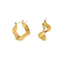 304 Stainless Steel Lever Back Earring, real gold plated, fashion jewelry & for woman & hollow, 22x25mm, Sold By Pair