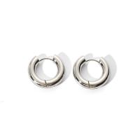 304 Stainless Steel Huggie Hoop Earring Donut Vacuum Ion Plating fashion jewelry & for woman & hollow Sold By Pair