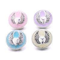 Zinc Alloy Snap Button Bracelet Clasp Round platinum color plated fashion jewelry & DIY & enamel nickel lead & cadmium free Sold By PC