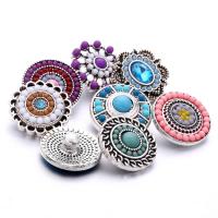 Zinc Alloy Snap Button Bracelet Clasp with Plastic antique silver color plated fashion jewelry & DIY nickel lead & cadmium free Sold By PC