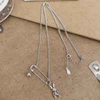 925 Sterling Silver Necklaces, with 1.97inch extender chain, silver color plated, fashion jewelry & for woman, nickel, lead & cadmium free, Length:Approx 15.75 Inch, Sold By PC