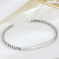925 Sterling Silver Cuff Bangle fashion jewelry & for woman nickel lead & cadmium free 2mm Inner Approx 48mm Sold By PC