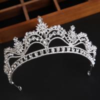 Bridal Tiaras, Tibetan Style, silver color plated, fashion jewelry & for woman & with rhinestone, silver color, nickel, lead & cadmium free, 330x140x65mm, Sold By PC