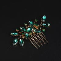 Decorative Hair Combs Brass handmade fashion jewelry & for woman & with rhinestone nickel lead & cadmium free Sold By PC