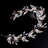 Headband Zinc Alloy with brass wire & Crystal handmade fashion jewelry & for woman nickel lead & cadmium free Sold By PC