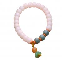 Wrist Mala, White Bodhi, Lotus, fashion jewelry & Unisex & different size for choice, Sold By Strand