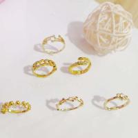 Brass δάχτυλο του δακτυλίου, Ορείχαλκος, κοσμήματα μόδας & διαφορετικά στυλ για την επιλογή & για τη γυναίκα & με στρας, χρυσαφένιος, νικέλιο, μόλυβδο και κάδμιο ελεύθεροι, Sold Με PC