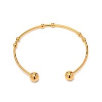 Stainless Steel Bangle, 304 Stainless Steel, 18K gold plated, fashion jewelry & for woman, golden, Inner Diameter:Approx 62.4mm, Sold By PC