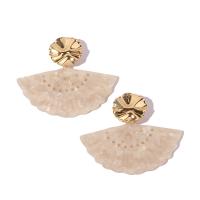 Zinc Alloy Drop Earrings with Acrylic handmade fashion jewelry & for woman Sold By Pair