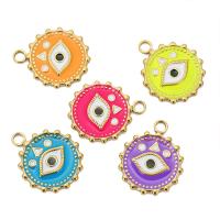 Evil Eye Pendants 304 Stainless Steel Vacuum Ion Plating fashion jewelry & DIY & evil eye pattern & for woman & enamel Approx 1.7mm Sold By Bag