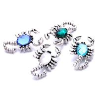 Zinc Alloy Snap Button Bracelet Clasp Scorpion platinum color plated fashion jewelry & DIY & with rhinestone nickel lead & cadmium free Sold By PC