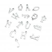 Zinc Alloy Alphabet and number Pendants Alphabet Letter silver color plated letters are from A to Z & DIY nickel lead & cadmium free Approx Sold By Bag