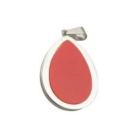 Acrylic Pendants, 304 Stainless Steel, with Acrylic, Teardrop, fashion jewelry & Unisex, 42x25x3mm, Hole:Approx 4.5mm, Sold By PC