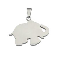 Stainless Steel Animal Pendants, 304 Stainless Steel, Elephant, fashion jewelry & Unisex, original color, 33x30x1.94mm, Hole:Approx 3.5mm, Sold By PC