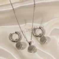 Fashion Stainless Steel Jewelry Sets 304 Stainless Steel with Glass fashion jewelry & for woman Length Approx 17.72 Inch Sold By PC