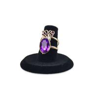 Velvet Ring Display, Flocking Fabric, with Resin, different size for choice, black, Sold By PC