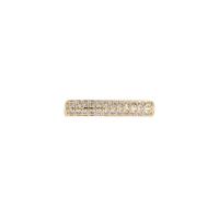 Brass Straight Tube, gold color plated, DIY & micro pave cubic zirconia, golden, nickel, lead & cadmium free, 23.70x4.30mm, Sold By PC