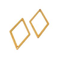 Brass Jewelry Pendants, Rhombus, polished, Corrosion-Resistant & fashion jewelry & DIY, original color, nickel, lead & cadmium free, 18.50x33mm, Sold By PC