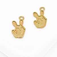 Brass Jewelry Pendants, Rabbit, polished, Corrosion-Resistant & fashion jewelry & DIY, original color, nickel, lead & cadmium free, 6x12mm, Sold By PC