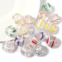 Perles acryliques transparentes, Acrylique, Rond, DIY & émail, plus de couleurs à choisir, 16mm, Trou:Environ 2.8mm, 10PC/sac, Vendu par sac