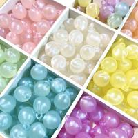 Akril nakit Beads, Krug, možete DIY, više boja za izbor, 10računala/Torba, Prodano By Torba