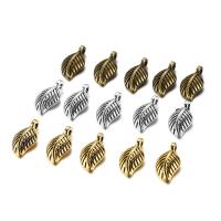 Tibetan Style Leaf Pendants, plated, DIY, more colors for choice, nickel, lead & cadmium free, 15x7mm, 100PCs/Bag, Sold By Bag