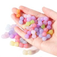 Jelly Stílus Akril gyöngyök, DIY, kevert színek, 9x17.50mm, Lyuk:Kb 2mm, 200PC-k/Bag, Által értékesített Bag