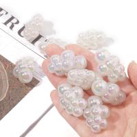 Perles acrylique de couleur unie, Nuage, DIY, blanc, 33x22mm, Trou:Environ 2.2mm, 10PC/sac, Vendu par sac