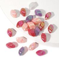 Grânulos de jóias de acrílico, acrilico, DIY, cores misturadas, 14x7.50x9.10mm, Buraco:Aprox 1.6mm, 50PCs/Bag, vendido por Bag