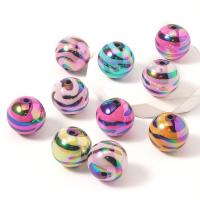 Acrylic Jewelry Beads, Round, DIY, mixed colors, 19mm, Hole:Approx 2.9mm, 10PCs/Bag, Sold By Bag