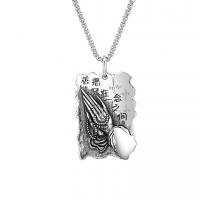 Acier titane collier, Motif géométrique, bijoux de mode & pour homme, couleur originale, Longueur:Environ 25.6 pouce, Vendu par PC