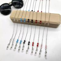 Glasses Holder, Tibetan Style, with Crystal, for woman, more colors for choice, nickel, lead & cadmium free, Length:Approx 75 cm, Sold By PC