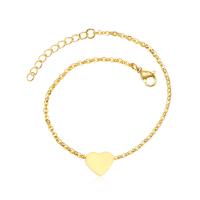 Stainless Steel Jewelry Bracelet, 304 Stainless Steel, with 1.18inch extender chain, Vacuum Ion Plating, fashion jewelry & different styles for choice & for woman, golden, Length:Approx 7.48 Inch, Sold By PC