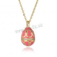 Brass Necklace real gold plated fashion jewelry & micro pave cubic zirconia & for woman & enamel Length 45 cm Sold By PC