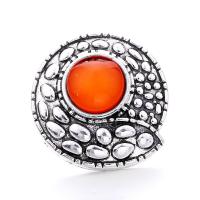 Zinc Alloy Snap Button Bracelet Clasp Round antique silver color plated fashion jewelry & DIY & enamel & with rhinestone & hollow nickel lead & cadmium free Sold By PC