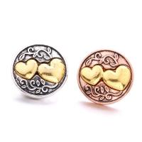 Zinc Alloy Snap Button Bracelet Clasp Round plated fashion jewelry & DIY nickel lead & cadmium free Sold By PC