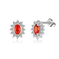 Stainless Steel Stud Earrings 316L Stainless Steel with Cubic Zirconia Vacuum Ion Plating fashion jewelry & for woman 10mm Sold By Pair