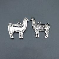 Tibetan Style Animal Pendants, antique silver color plated, vintage & DIY, nickel, lead & cadmium free, 25x24mm, Approx 100PCs/Bag, Sold By Bag