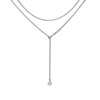 Titanstahl Halskette, mit Verlängerungskettchen von 1.77inch, plattiert, Länge Einstellbar & Modeschmuck & für Frau, keine, frei von Nickel, Blei & Kadmium, 5.5mm,1mm, Länge ca. 18.9 ZollInch, verkauft von PC