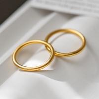 Titanium Čelik Finger Ring, zlatna boja pozlaćen, modni nakit & različite veličine za izbor & za žene, nikal, olovo i kadmij besplatno, 2mm, Prodano By PC
