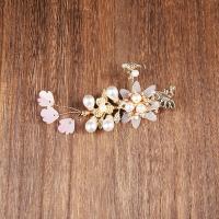 Alligator Hair Clip Zinc Alloy with Plastic Pearl plated fashion jewelry & for woman & with rhinestone nickel lead & cadmium free Sold By PC