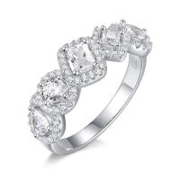 Cubic Zirconia Micro Pave Brass Ring & micro pave cubic zirconia & for woman nickel lead & cadmium free 9mm Sold By PC