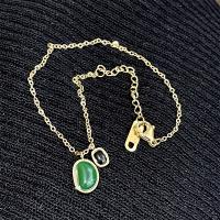 Bracelet de cheville en alliage de zinc, avec Jade, avec 1.97inch chaînes de rallonge, bijoux de mode & pour femme, doré, protéger l'environnement, sans nickel, plomb et cadmium, Vendu par Environ 7.87 pouce brin