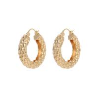 Brass Hoop Earring gold color plated & for woman golden nickel lead & cadmium free Sold By Pair