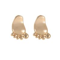 Brass Stud Earring Foot gold color plated for woman nickel lead & cadmium free Sold By Pair