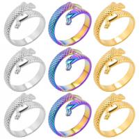 Stainless Steel Finger Ring, 304 Stainless Steel, Vacuum Ion Plating, fashion jewelry & Unisex & adjustable, more colors for choice, US Ring Size:8, Sold By PC