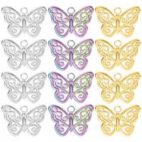 Stainless Steel Animal Pendants, 304 Stainless Steel, Butterfly, Vacuum Ion Plating, fashion jewelry & Unisex & oval chain & different styles for choice, more colors for choice, 25x18x2mm, Hole:Approx 2.8mm, Length:50 cm, Sold By PC
