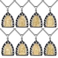 Titanium Steel Necklace Vacuum Ion Plating Buddhist jewelry & for man Length Approx 27.5 Inch Sold By PC