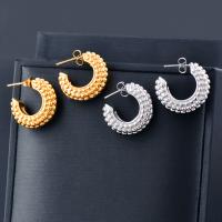 Titanium Steel  Earring Letter C Vacuum Ion Plating fashion jewelry & for woman 22mm Sold By Pair