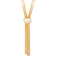 Edelstahl Schmuck Halskette, 316 L Edelstahl, mit Kunststoff Perlen, mit Verlängerungskettchen von 5cm, QuasteTroddel, Modeschmuck & für Frau, weiß, 80mm, Länge ca. 40 cm, verkauft von PC